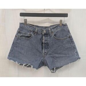 True Vintage Levi's 501 denim cutoff shorts high rise distressed 90s jean shorts